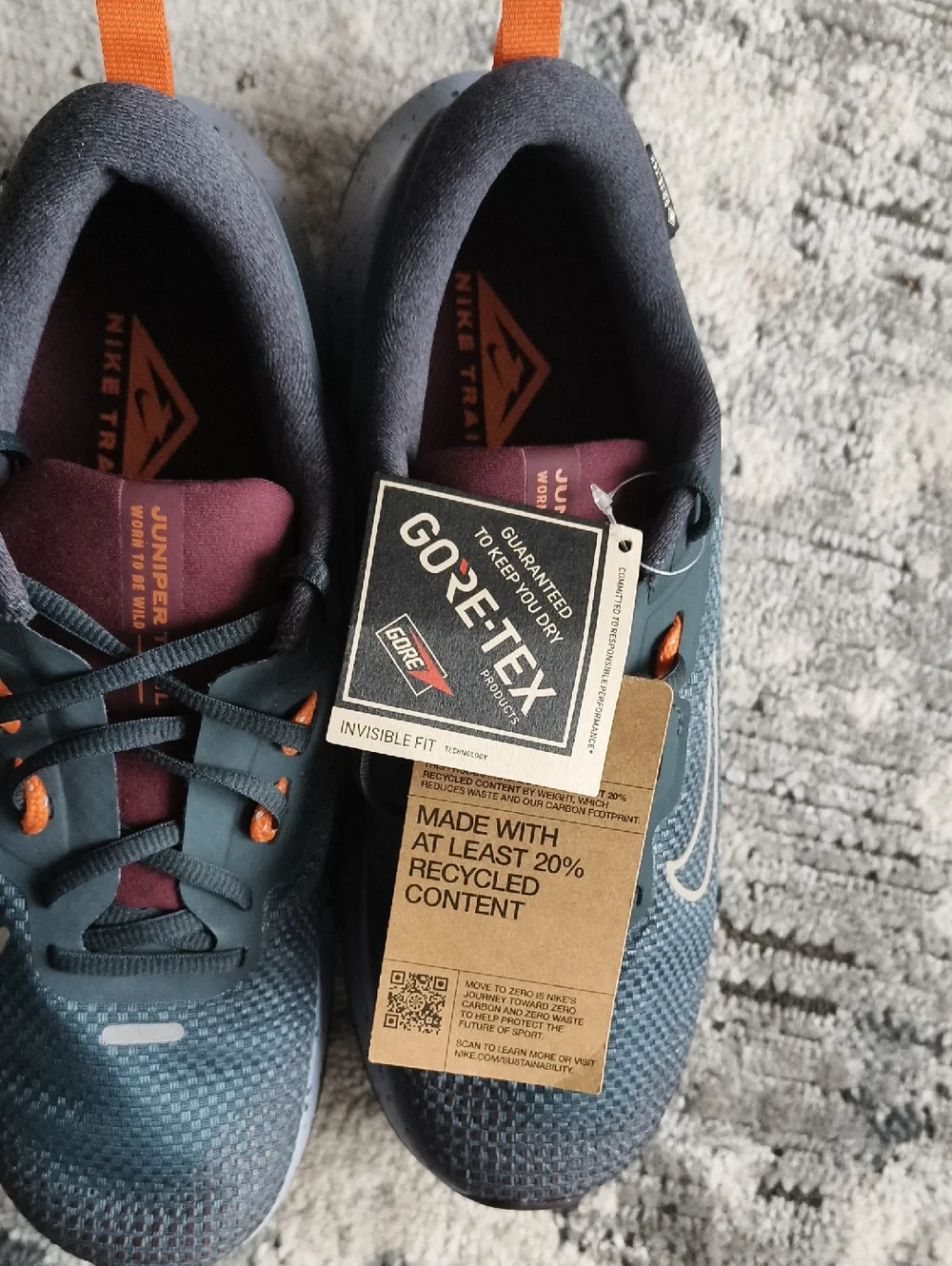 Nike Juniper Trail Running Shoes - Teal, Orange & Maroon Accents - Picture 5 of 5